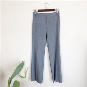 Elevenses Anthro Gray Plaid Wide legs Dress pants